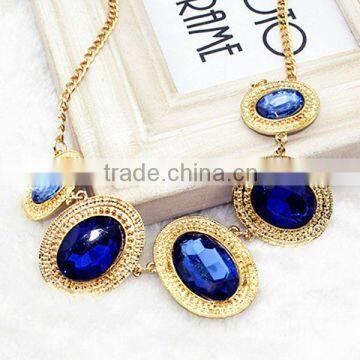 crystal necklace for women party sapphire necklace