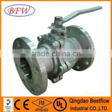 ANSI 2pcs cast rion ball valve with class150