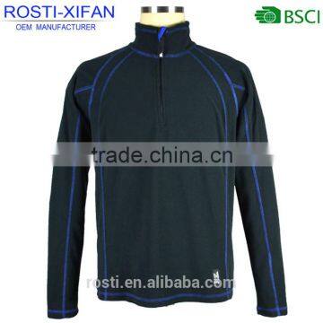 Men Running Shirt Micro Polar Fleece Pullover Soft Shell TOP