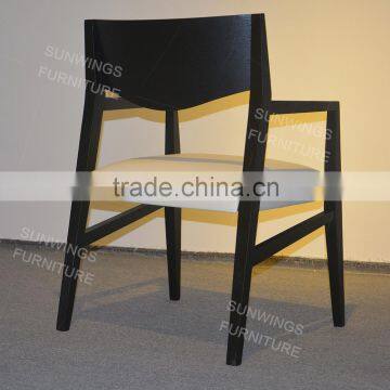 Factory Price Popular Wood and pu Chair With Table and Chair for Set photo-2
