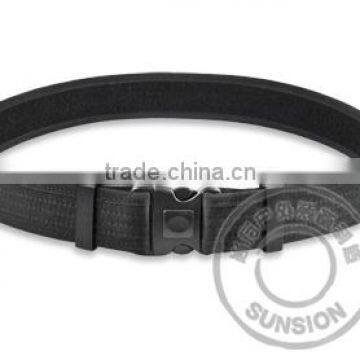 Tactical military belt with double locking, with nylon webbing and thread