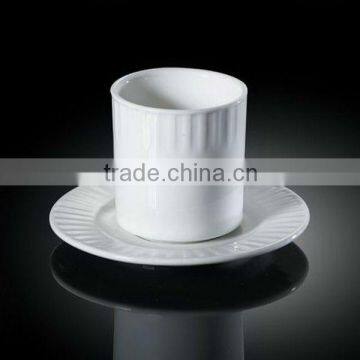 H4056 made in chaozhou porcelain white tea cup and saucer wholesale