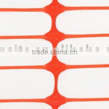 Orange plastic safety fence, safety barrier fence