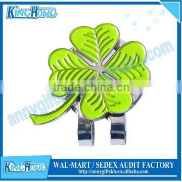 Lucky clover magnetic ball marker golf cap clip