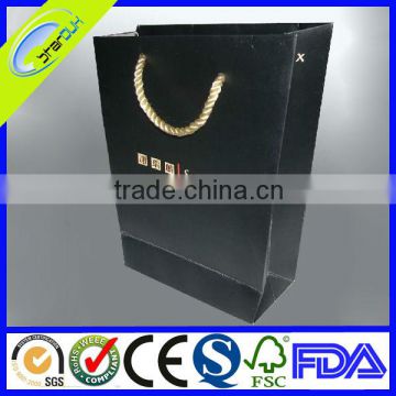 black hot stamping paper bag for gift