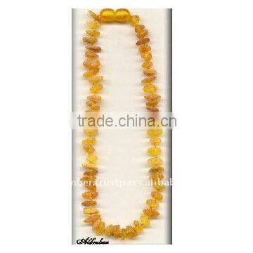 Alfamber Baby Teething Yellow Amber Beads Necklaces