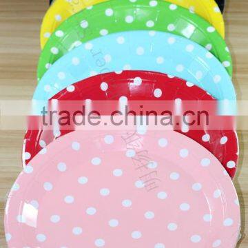 christmas dinner disposable dot paper tableware