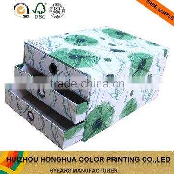 Handmade decorative storage cardboard Office Stationery drawer paper box