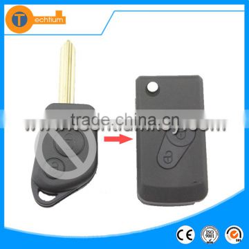 remote key shell small size 2 button can flip for citroen