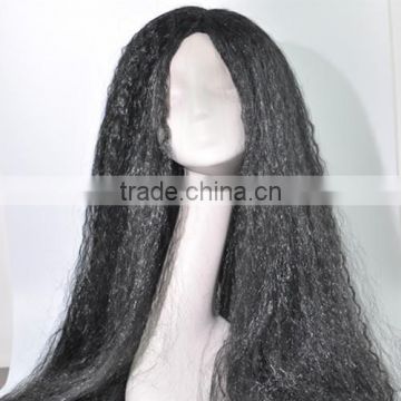 roots color italian yaki synthetic hair full lace wig N190