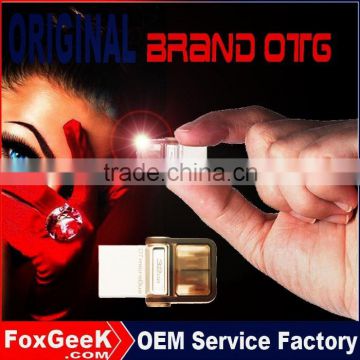 Original micro Duo OTG USB2.0 Swivel High Speed Flash Drive 8GB 16G 32G 64G USB OTG Memory Sticks with Blister Packing