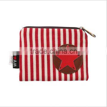 Canvas Stripe Coin Purses Wholesale Small Cheap Purses photo-3