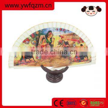Fancy color paper custom bamboo hand fan
