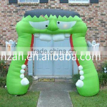 Inflatable Halloween Party Decoration Arch/ Inflatable Frankenstein Mouth Archway