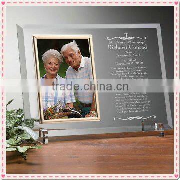 Wholesale Glass Big Photo Frame For Wedding Anniversary Decoration