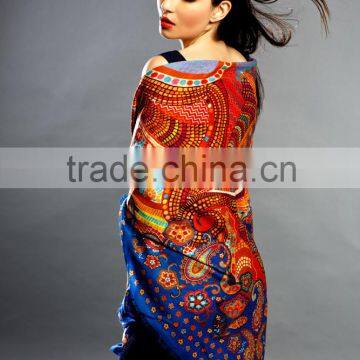 Digital printed Silk wool shawls