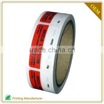 Custom Cheaped Security Seal Sticker Label Printing Manufacturer