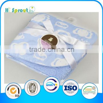 Goood emboridery baby knitted multifunction Blanket