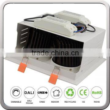 High Quality Square Adjustable Heads LED Grille Downlight photo-3