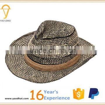 handmade crochet cowboy straw hats