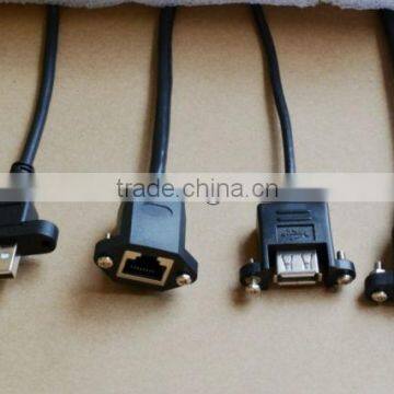 3 HDMI 1.4 + RJ45 CAT5E + USB + F SCREW TYPE CABLE TV WHITE WALL PLATE CUSTOM panel mounted cables