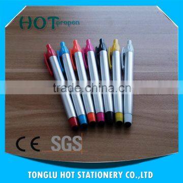 Spray Silver Barrel Click Ballpen With Stylus Touch photo-6