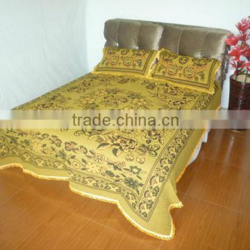 one set ,Yellow thread blanket with pillowcase