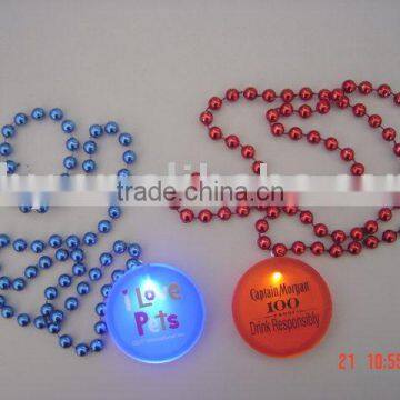 LED light up beads plastic necklaces