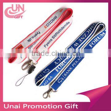 Factory cheap custom website logo lanyard jacquard weave lanyard with any custom logo