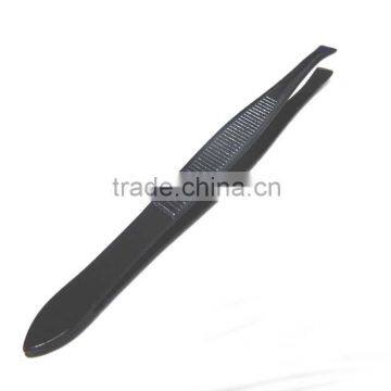 black painting Stainless steel slanted tweezer