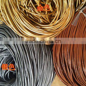 Wholesale Price 3mm Round Real Leather Cord for Making Bracelets Jewelry Round Leather String photo-4