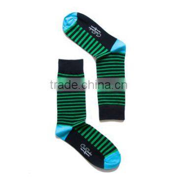 custom logo stripe mens fashion socks