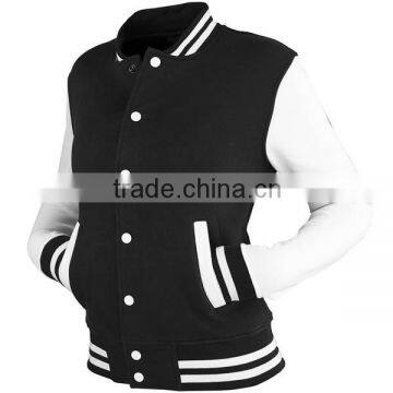 Black and white varsity jacket