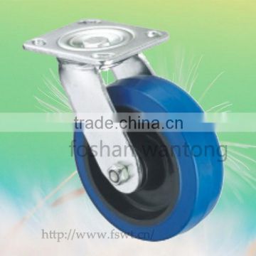 Shock Absorber Heavy Duty Swivel 6" Blue Rubber Caster