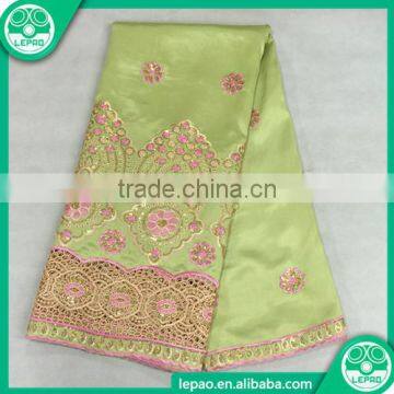 2016 Hot Selling Beaded African George Wrapper Lace Fabrics, Fashion Raw Silk George