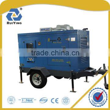 water cooled trailer diesel generator 120kw 150kva