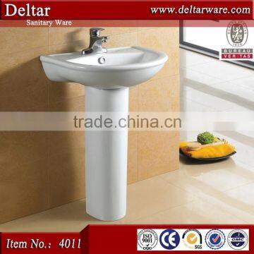 Solid surface porta pedestal wash basin ,Bathroom Ceramic Vanity Pedestal Basin