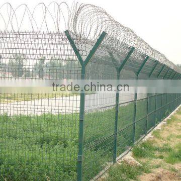 PVC coated Anti-climbing Y type airport razor barbed wire & fence panel