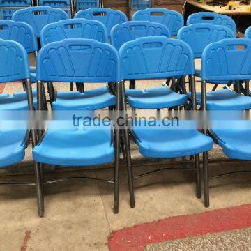 white folding wedding chair and others folding chair,material:HDPE+steel frame