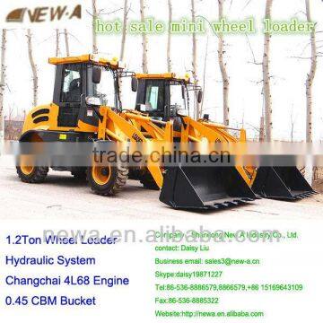 2016 CE approved 1.2ton mini wheel loader