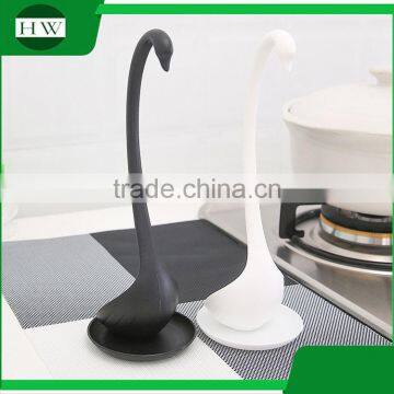 Kitchen Accessories Creative Multipurpose Plastic Tableware Cooking Long Handle Swan Soup Spoon Ladle Stand With Tray photo-5