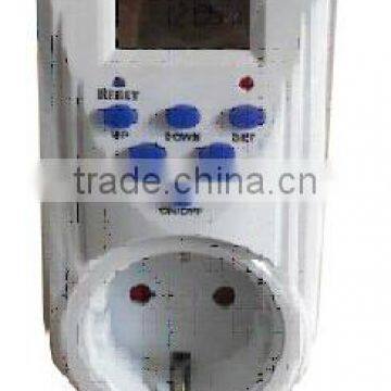 Weekly programmable grow light control digital electronic timer switch with EU type plug for hydroponic indoor growing system