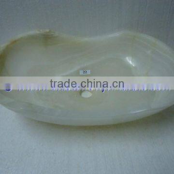 GOOD SALE PURE WHITE ONYX BOAT SHAPED SINKS AND BASINS photo-5