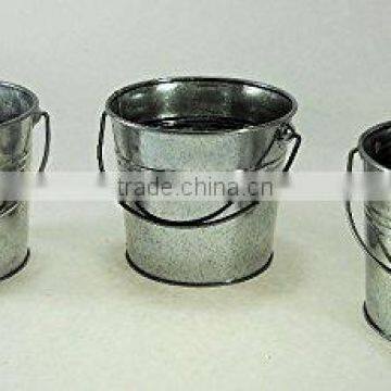 3pc Silver Speckled Water Cans bucket pail planter arrangement pot