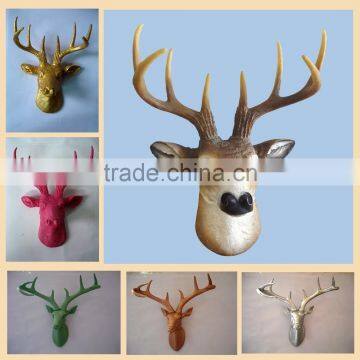 elegant white stag deer head wall- mounted white deer head resin Moose head Wall Mount wall decor