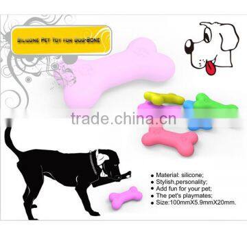 Eco-Friendly Good for Dog to Play Silicone Dog Bone