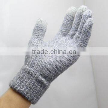 100% Wool Hand Knitting Touchscreen Wool Gloves for Accept Customized photo-5