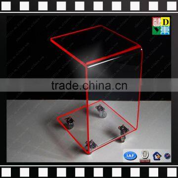 Customized Moveable Acrylic Coffee Table Unique Elegant Acrylic Side Table With Wheels From China Manufacturer photo-3