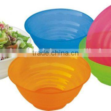 PP Material round food and vegetable grade transparent plastic cover salad bowl with lid