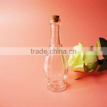 Mini Long Cut Flower Glass Container With Wooden Cover photo-4
